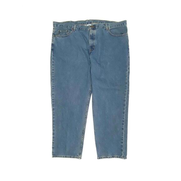 Wrangler Regular Fit Straight Leg Men's size 46x30 Medium Wash Blue Denim Jeans - Picture 1 of 3